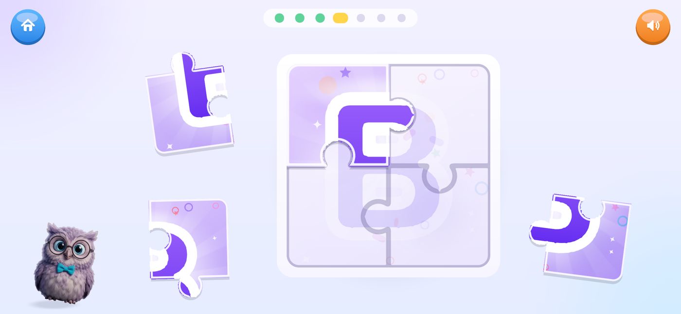 Litera, ca puzzle din patru piese